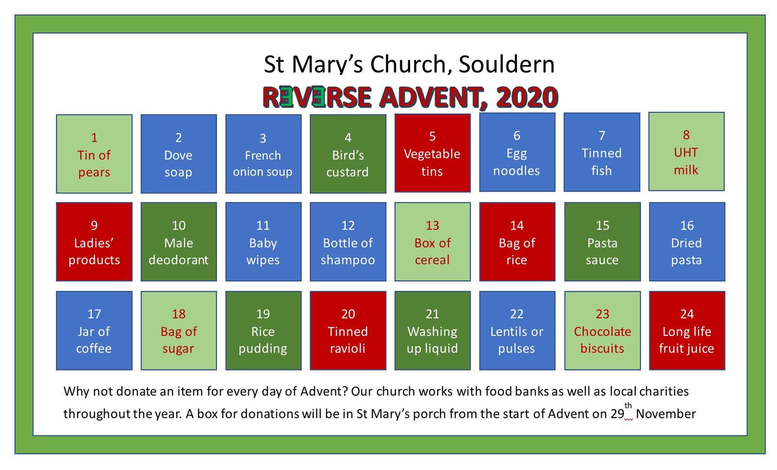 Reverse Advent