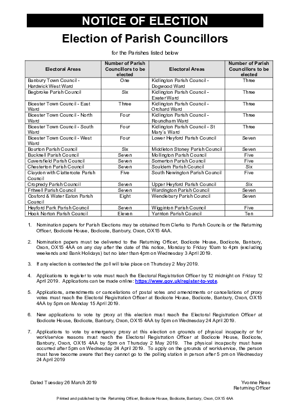 election notice