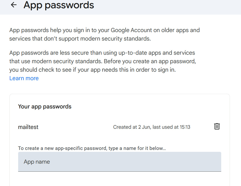 app password